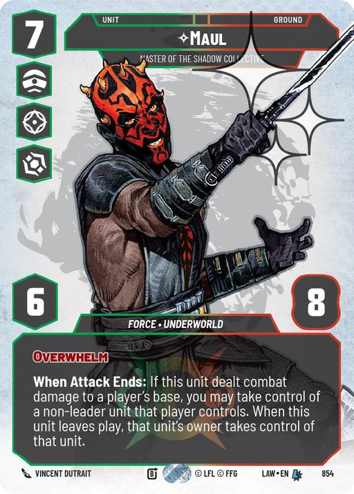 Maul - Master of the Shadow Collective (Prestige Foil) (854) (854) [A Lawless Time] - for just $3.50! 
