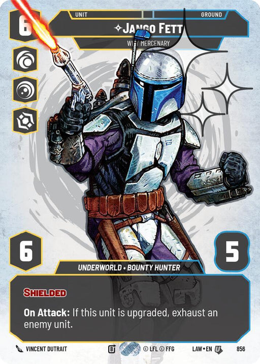 Jango Fett - Wily Mercenary (Prestige Foil) (856) (856) [A Lawless Time] - for just $1.75! 