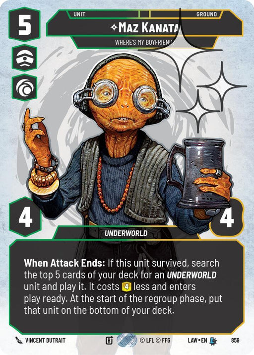 Maz Kanata - Where's My Boyfriend? (Prestige Foil) (859) (859) [A Lawless Time] - for just $0.75! 