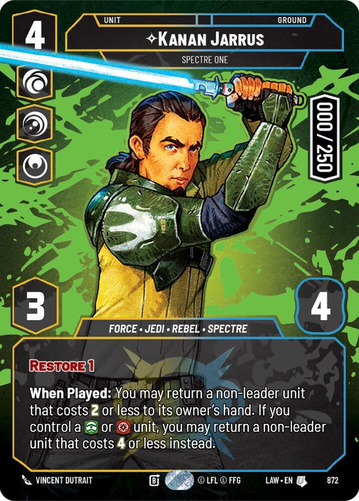 Kanan Jarrus - Spectre One (Serialized) (872) (872) [A Lawless Time] - for just $23.95! 
