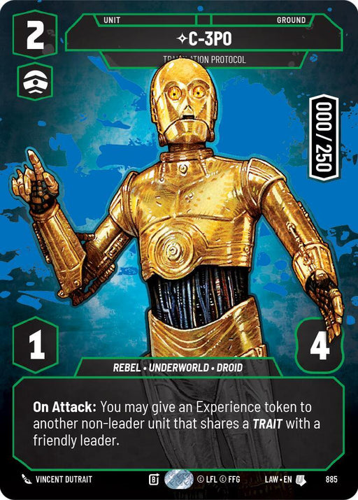 C-3PO - Translation Protocol (Serialized) (885) (885) [A Lawless Time] - for just $400! 