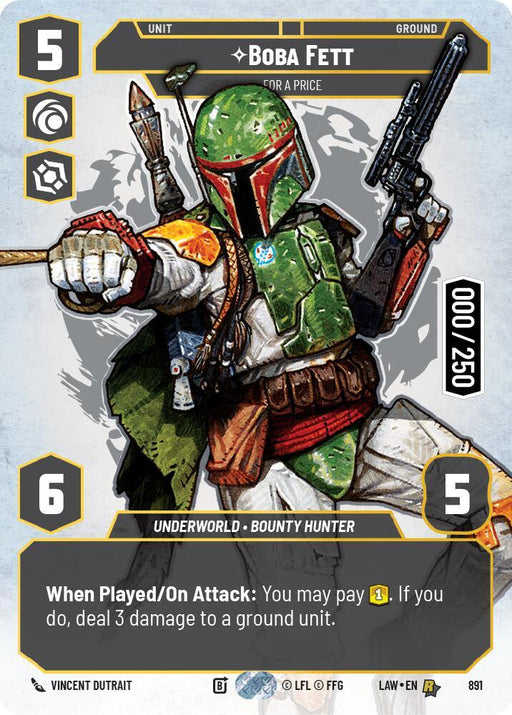Boba Fett - For a Price (Serialized) (891) (891) [A Lawless Time] - for just $160.40! 