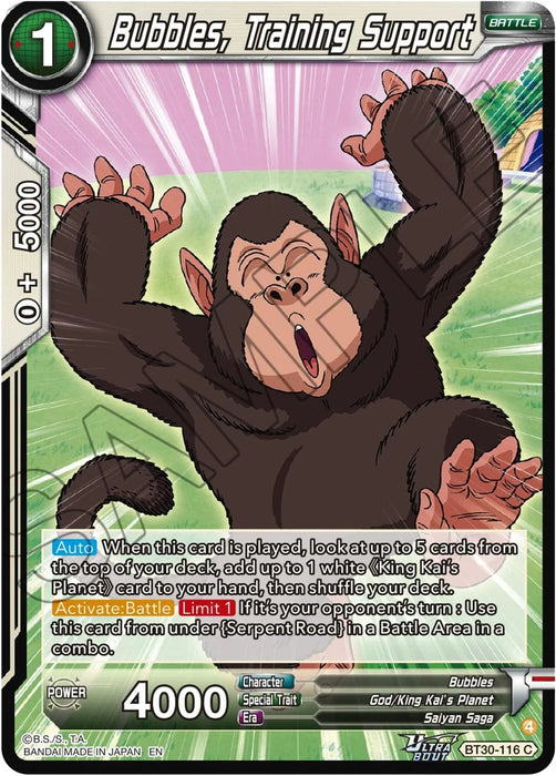 Bubbles, Training Support (BT30-116) [Three Glorious Fighters] - for just $0.10! 