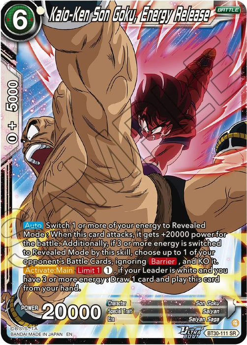 Kaio-Ken Son Goku, Energy Release (BT30-111) [Three Glorious Fighters] - for just $0.15! 