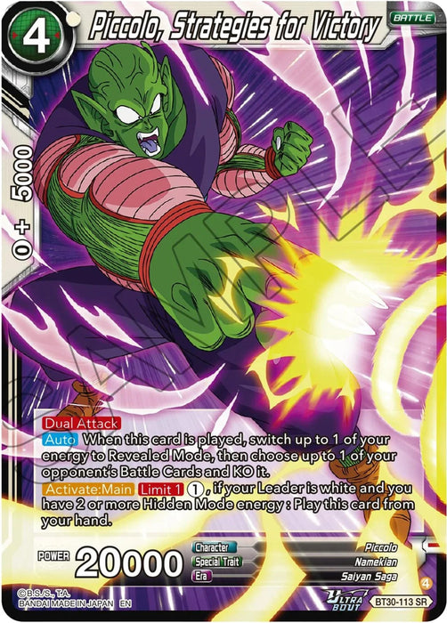 Piccolo, Strategies for Victory (BT30-113) [Three Glorious Fighters] - for just $0.15! 