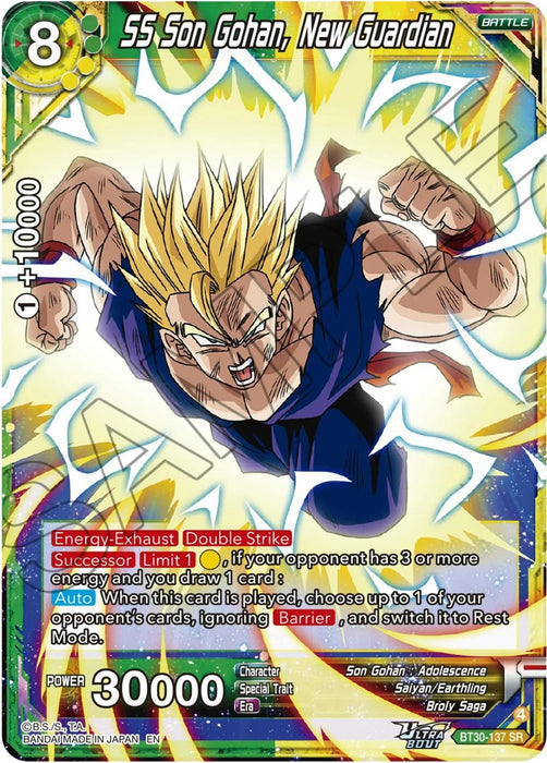 SS Son Gohan, New Guardian (BT30-137) [Three Glorious Fighters] - for just $0.50! 