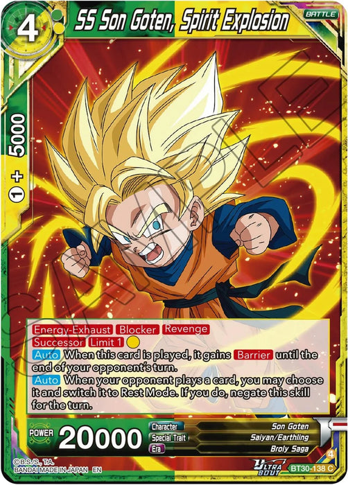SS Son Goten, Spirit Explosion (BT30-138) [Three Glorious Fighters] - for just $0.10! 