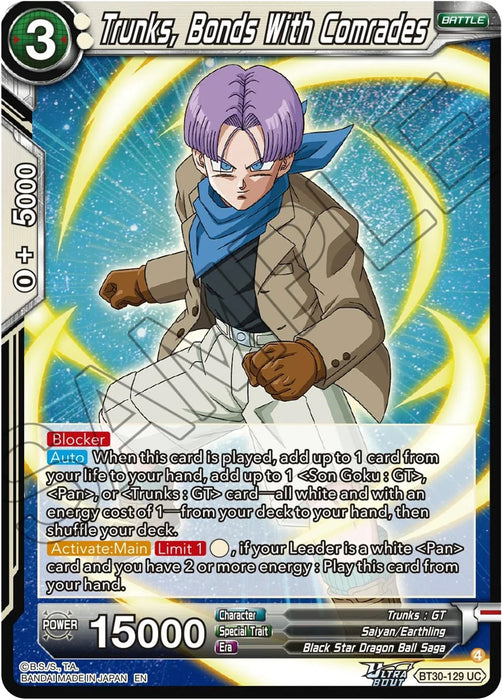 Trunks, Bonds With Comrades (BT30-129) [Three Glorious Fighters] - for just $0.10! 