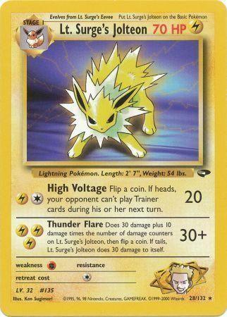 Lt. Surge's Jolteon (28/132) [Gym Challenge Unlimited] - for just $9.30! 