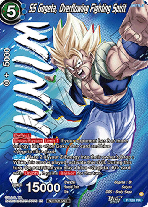 SS Gogeta, Overflowing Fighting Spirit (Ultra-Bout Series Tournament Pack Vol.2) (Winner) (P-728) [Tournament Promotion Cards] - for just $8.25! 