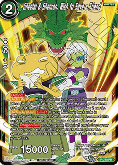 Cheelai & Shenron, Wish to Save a Friend (Ultra-Bout Series Tournament Pack Vol.2) (P-730) [Tournament Promotion Cards] - for just $2.30! 