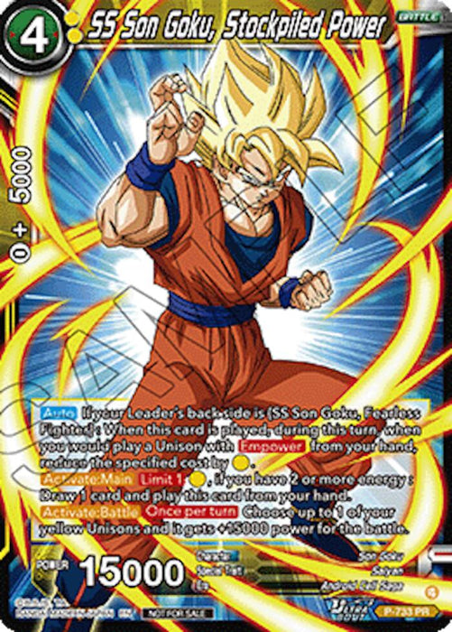 SS Son Goku, Stockpiled Power (Ultra-Bout Series Tournament Pack Vol.2) (P-733) [Tournament Promotion Cards] - for just $1.95! 