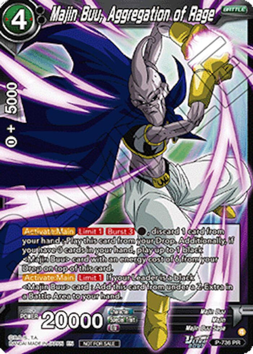 Majin Buu, Aggregation of Rage (Ultra-Bout Series Tournament Pack Vol.2) (P-736) [Tournament Promotion Cards] - for just $2.50! 