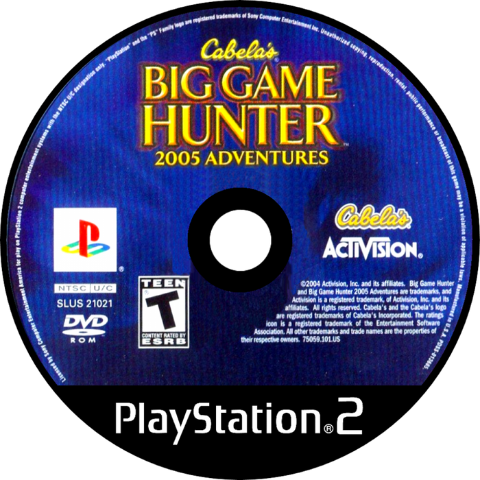 Cabela's Big Game Hunter: 2005 Adventures – PlayStation 2 (PS2) - for just $7.99! 
