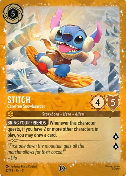 Stitch - Carefree Snowboarder (42) [Promo Cards] - for just $1.45! 