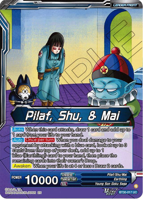 Pilaf, Shu, & Mai // Pilaf, Shu, & Mai, Entrusted Ambitions (SLR) (BT30-017) [Three Glorious Fighters] - for just $13.70! 