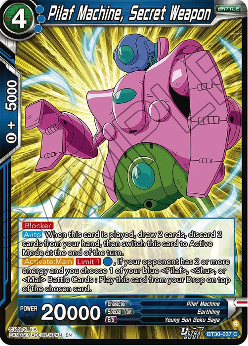 Pilaf Machine, Secret Weapon (BT30-037) [Three Glorious Fighters] - for just $0.10! 