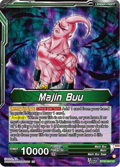 Majin Buu // Majin Buu, Ultimate Majin (SLR) (BT30-044) [Three Glorious Fighters] - for just $34.45! 