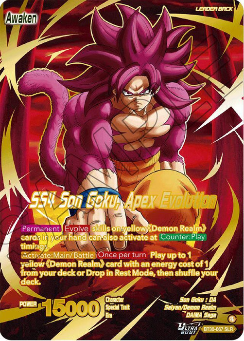 SS4 Son Goku (Mini) // SS4 Son Goku, Apex Evolution (SLR) (BT30-067) [Three Glorious Fighters] - for just $38.35! 