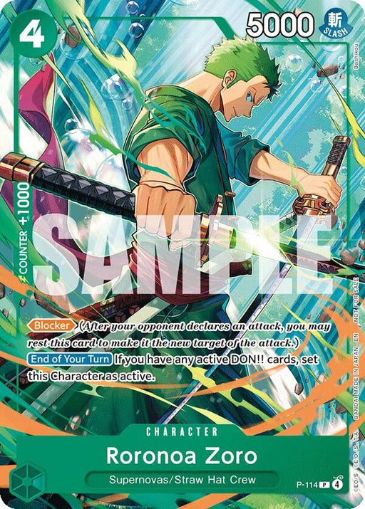 Roronoa Zoro (P-114) [One Piece Promotion Cards] - for just $62.30! 