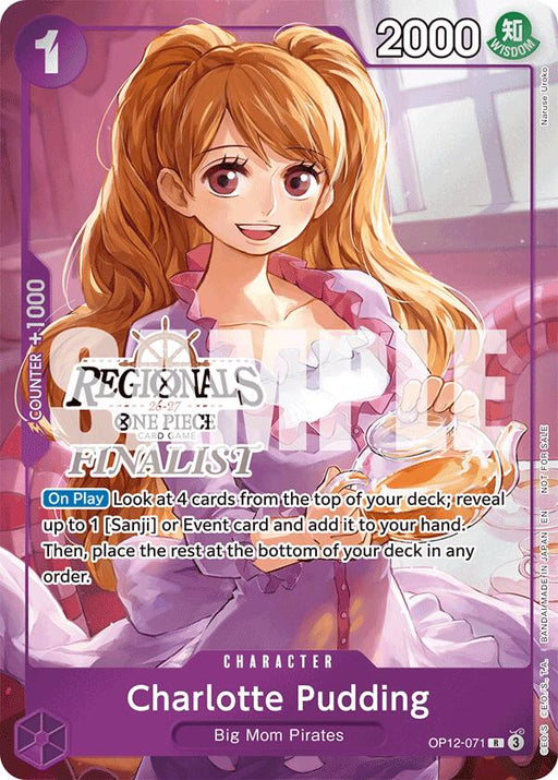 Charlotte Pudding (Regionals Finalist Card Set 26-27) [One Piece Promotion Cards] - for just $47.35! 