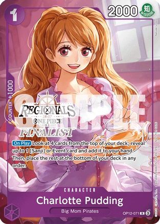 Charlotte Pudding (Regionals Finalist Card Set 26-27) (OP12-071) - One Piece Promotion Cards Foil - for just $69.70! 
