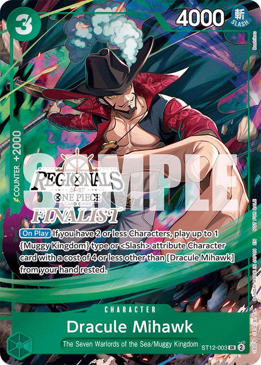 Dracule Mihawk (Regionals Finalist Card Set 26-27) [One Piece Promotion Cards] - for just $40.55! 
