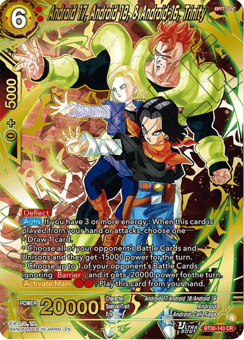 Android 17, Android 18, & Android 16, Trinity (BT30-143) [Three Glorious Fighters] - for just $8.25! 