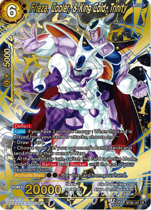 Frieza, Cooler, & King Cold, Trinity (BT30-147) [Three Glorious Fighters] - for just $6.25! 