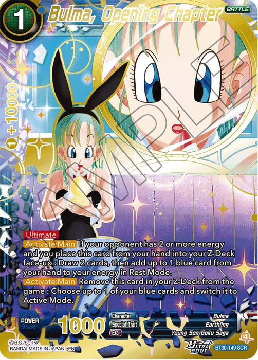 Bulma, Opening Chapter (SCR) (BT30-149) [Three Glorious Fighters] - for just $128.85! 