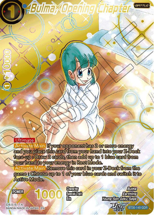 Bulma, Opening Chapter (GDR) (BT30-149) [Three Glorious Fighters] - for just $839.80! 