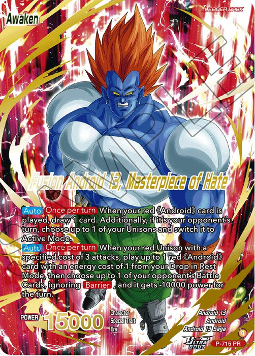 Android 13 // Fusion Android 13, Masterpiece of Hate (Gold-Stamped) (P-715) [Promotion Cards] - for just $6.55! 