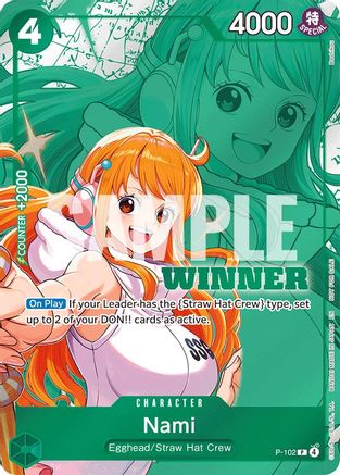 Nami (Winner Pack 2026 Vol. 2) (P-102) - One Piece Promotion Cards Foil - for just $26.65! 