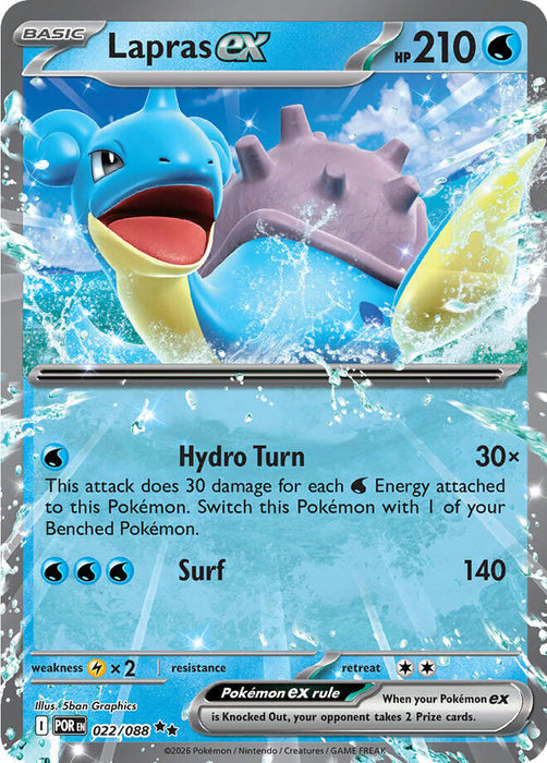 Lapras ex (022/088) [Mega Evolution: Perfect Order] - for just $0.20! 