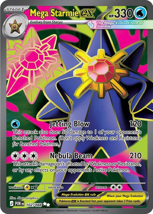 Mega Starmie ex (102/088) [Mega Evolution: Perfect Order] - for just $2.35! 