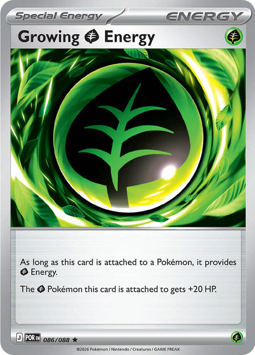 Growing Grass Energy (086/088) (Deck Exclusive) [Mega Evolution: Perfect Order] - for just $0.15! 