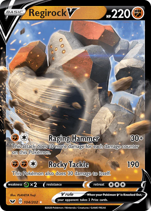Regirock V (104/202) [Sword & Shield: Base Set] - for just $0.35! 
