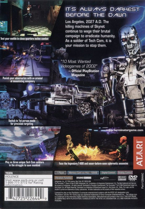The Terminator: Dawn of Fate – PlayStation 2 (PS2) - for just $0! 