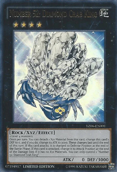 Number 52: Diamond Crab King [YZ06-EN001] Ultra Rare - for just $3.10! 