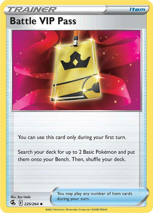 Battle VIP Pass (225/264) [Sword & Shield: Fusion Strike] - for just $0.10! 