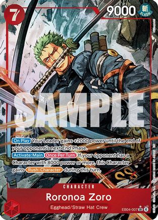 Roronoa Zoro (EB04-007) (Alternate Art) (EB04-007) - Adventure on Kami's Island Foil - for just $48.70! 