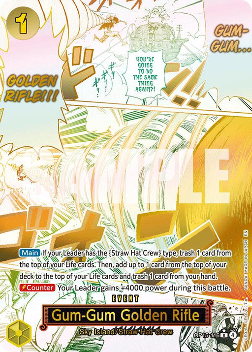 Gum-Gum Golden Rifle (Alternate Art) [Adventure on Kami's Island] - for just $24.75! 