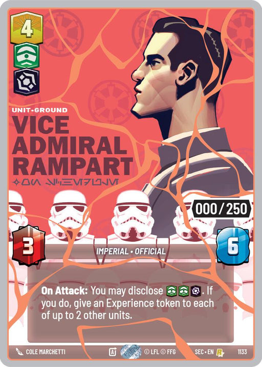 Vice Admiral Rampart - On Schedule (1133) (Serialized) (Rose Gold) (1133) [Secrets of Power] - for just $0.10! 