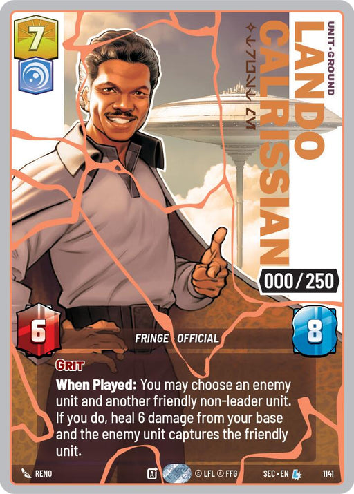 Lando Calrissian - Trust Me (1141) (Serialized) (Rose Gold) (1141) [Secrets of Power] - for just $0.10! 
