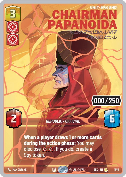 Chairman Papanoida - Undaunted Diplomat (1145) (Serialized) (Rose Gold) (1145) [Secrets of Power] - for just $0.10! 