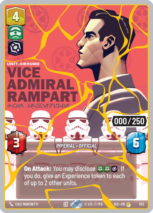 Vice Admiral Rampart - On Schedule (1133) (Serialized) (Gold) (1133) [Secrets of Power] - for just $140! 