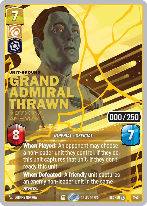 Grand Admiral Thrawn - Grand Schemer (1140) (Serialized) (Gold) (1140) [Secrets of Power] - for just $240! 