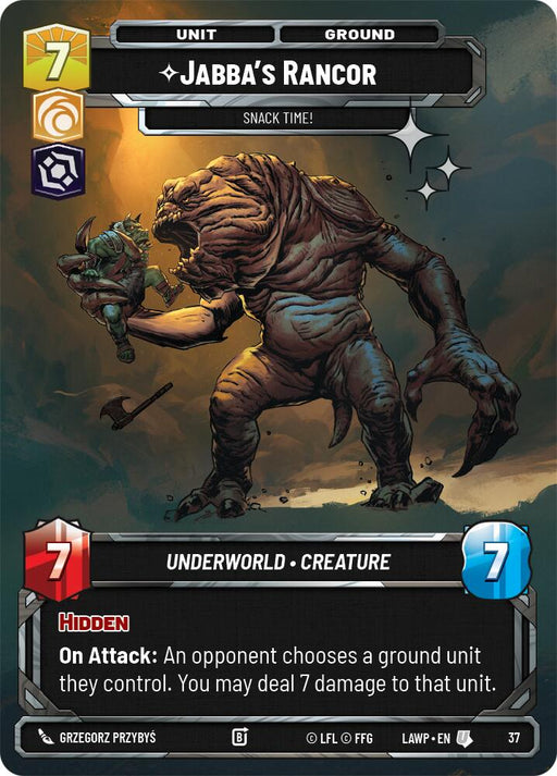 Jabba's Rancor - Snack Time! (37) (Foil) (37) [A Lawless Time: Weekly Play] - for just $0.65! 