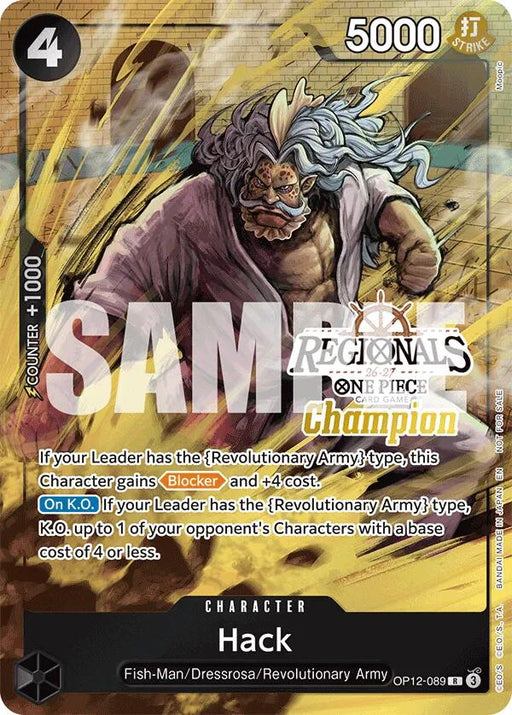 Hack (Regionals Champion Card Set 26-27) [One Piece Promotion Cards] - for just $0.10! 