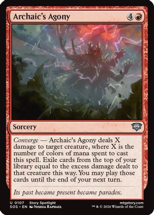 Archaic's Agony (SOS-107) - Secrets of Strixhaven Foil - for just $0.08! 
